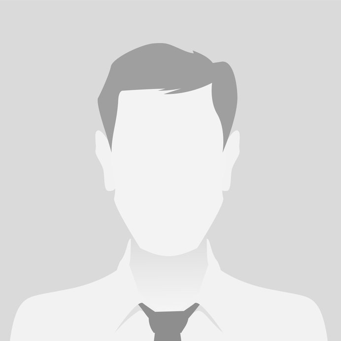 Person gray photo placeholder man in a shirt on gray background